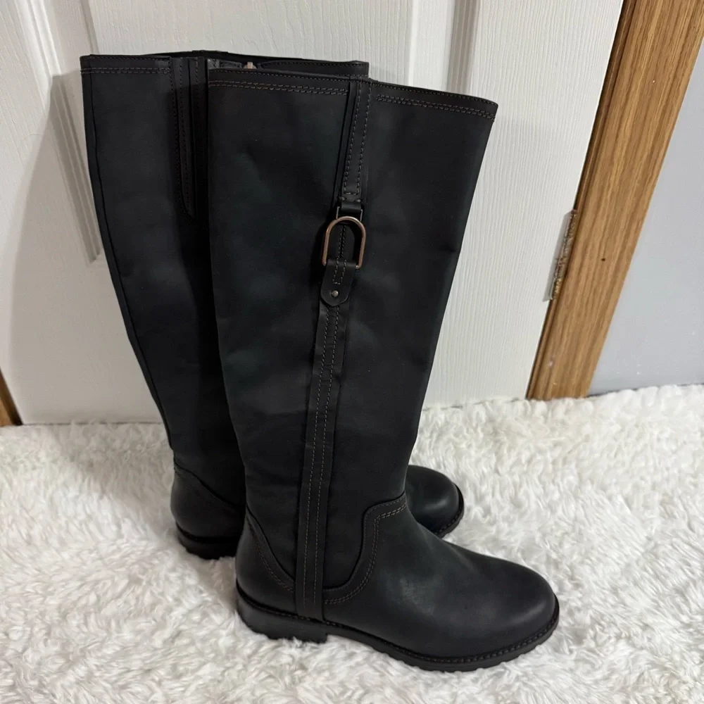 Clarks Black Riding Boots Size 6